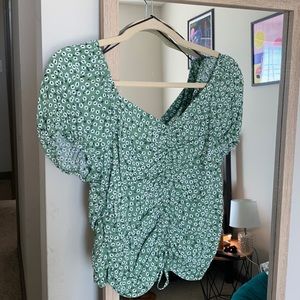 Green floral matching set